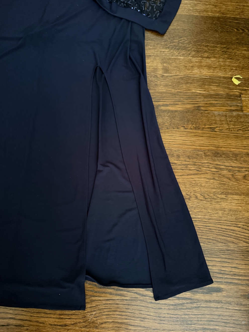 R&M Richards Navy Embellished Lace Cape Maxi Dress - Picture 7 of 7